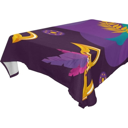 Hyjoy Mardi Gras Tablecloth Waterproof Washable Polyester Square Table Cover Durable Tablecloth for Kitchen Dining Table Party Decor (60 X 90 Inch)
Hyjoy Mardi Gras Tablecloth Waterproof Washable Polyester Square Table Cover Durable Tablecloth for Kitchen Dining Table Party Decor (60 X 90 Inch)