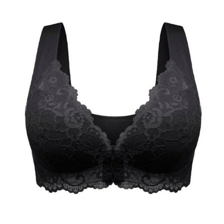Spdoo Front Closure Floral Lace Bra For Women Bralette Padded Wireless Bra Back Smoothing Bras Push up Thin Soft Bra 8XL Plus Size Black 8XL
Spdoo Front Closure Floral Lace Bra For Women Bralette Padded Wireless Bra Back Smoothing Bras Push up Thin Soft Bra 8XL Plus Size Black 8XL