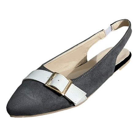 Casual Shoes for Women Women Casual Color Matching Elastic Band Flat Pointed Toe Sandals Single Shoes Women Casual Shoes Flock Grey 38
Casual Shoes for Women Women Casual Color Matching Elastic Band Flat Pointed Toe Sandals Single Shoes Women Casual Shoes Flock Grey 38