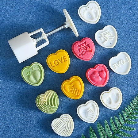 Heart Shape Mooncake Mold Set 1 Set Non-Stick Pastry Tool Food Grade Cake Press Mold for Chinese Mid Autumn Festival
Heart Shape Mooncake Mold Set 1 Set Non-Stick Pastry Tool Food Grade Cake Press Mold for Chinese Mid Autumn Festival