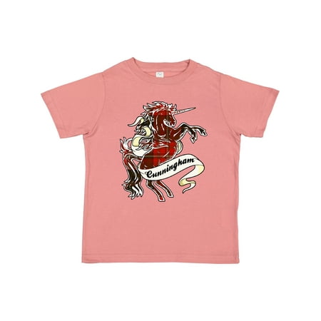 Inktastic Cunningham Tartan Unicorn Gift Toddler Boy or Toddler Girl T-Shirt