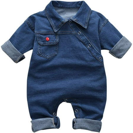 YOUI-GIFTS Newborn Baby Turn Down Collar Romper Cool Boys Jeans Bodysuit Jumpsuit for Infant Toddler
YOUI-GIFTS Newborn Baby Turn Down Collar Romper Cool Boys Jeans Bodysuit Jumpsuit for Infant Toddler