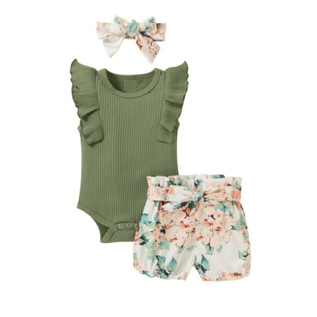 QWERTYU Newborn Infant Toddler Baby Girl Boy Short Sleeve Bodysuit and Shorts Set Outfit Clothing Set Summer Green
QWERTYU Newborn Infant Toddler Baby Girl Boy Short Sleeve Bodysuit and Shorts Set Outfit Clothing Set Summer Green