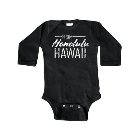 Inktastic From Honolulu Hawaii in White Distressed Text Gift Baby Boy or Baby Girl Long Sleeve Bodysuit
Inktastic From Honolulu Hawaii in White Distressed Text Gift Baby Boy or Baby Girl Long Sleeve Bodysuit