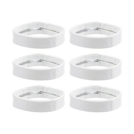 Uxcell 6 Pack PU Leather Loops Retaining Ring for 20mm Width Watch Band White