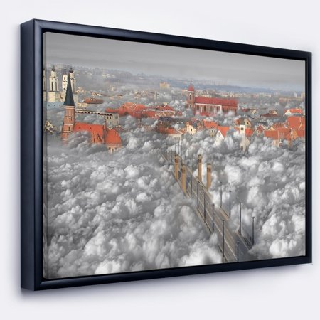 DESIGN ART Designart 'When the Cloud Descends' Abstract Print On Framed Canvas