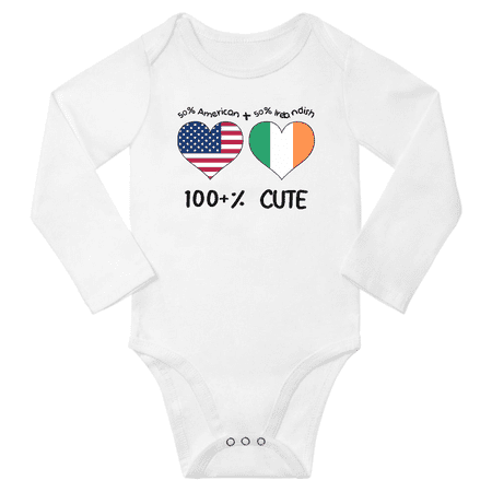 50% American + 50% Irelandish = 100+% Cute Baby Long Slevve Rompers Bodysuit (White 18-24 Months)
50% American + 50% Irelandish = 100+% Cute Baby Long Slevve Rompers Bodysuit (White 18-24 Months)