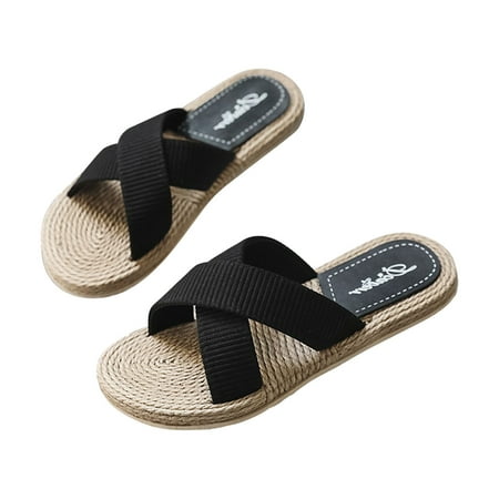 VerPetridure Slippers for Women Slippers Women Shoes Summer Beach Sandals Imitation Hemp Rope Travel Flat-bottom Slippers
VerPetridure Slippers for Women Slippers Women Shoes Summer Beach Sandals Imitation Hemp Rope Travel Flat-bottom Slippers