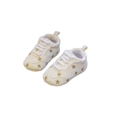 Ferndule Infant Crib Shoes Soft Sole Toddler Shoe First Walkers Sneakers Lightweight Floral Sneaker Outdoor Waking Flats Lace Up Comfortable Golden Stars 4C
Ferndule Infant Crib Shoes Soft Sole Toddler Shoe First Walkers Sneakers Lightweight Floral Sneaker Outdoor Waking Flats Lace Up Comfortable Golden Stars 4C