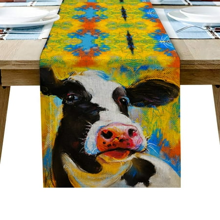 Animal Cow Color Oil Painting Table Runner Wedding Decoration Home Dinner Table Decor Cotton Linen Table Runner
Animal Cow Color Oil Painting Table Runner Wedding Decoration Home Dinner Table Decor Cotton Linen Table Runner