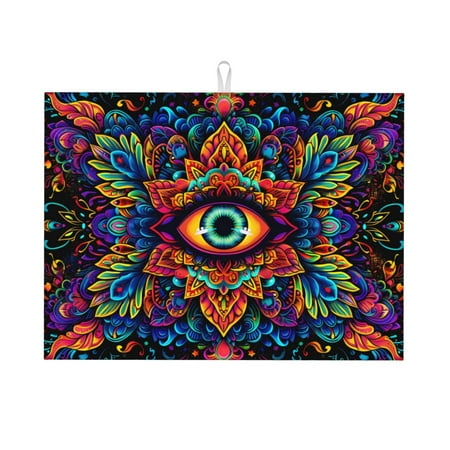 Dish Drying Mat Vibrant Psychedelic Eye Highly Absorbent Microfiber Drying Mat Kitchen Counter or Sink Drawer Liner 16x18 Kitchen Drying Mat Coffee Mat Kitchen Essentials
Dish Drying Mat Vibrant Psychedelic Eye Highly Absorbent Microfiber Drying Mat Kitchen Counter or Sink Drawer Liner 16x18 Kitchen Drying Mat Coffee Mat Kitchen Essentials