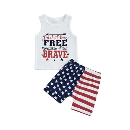 EYIIYE Baby Boy Independence Day Letter Print Sleeveless Vest Tops Flag Letter Pattern Shorts 2PCS Summer Set 0-3 Years
EYIIYE Baby Boy Independence Day Letter Print Sleeveless Vest Tops Flag Letter Pattern Shorts 2PCS Summer Set 0-3 Years