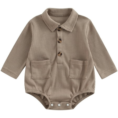 Newborn Baby Girl Boy Clothes Solid Color Long Sleeve Romper Button Down Onesie Fall Winter Outfits
Newborn Baby Girl Boy Clothes Solid Color Long Sleeve Romper Button Down Onesie Fall Winter Outfits