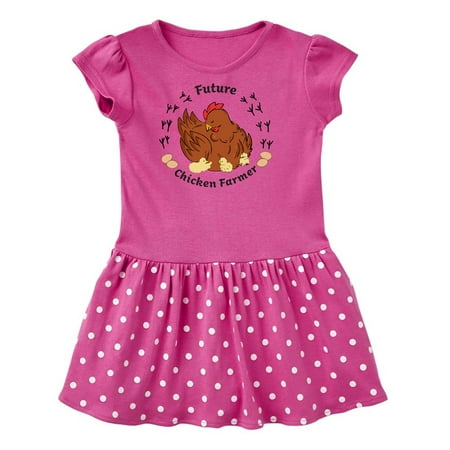 Inktastic Future Chicken Farmer-Mother Hen And Chicks Gift Toddler Girl Dress