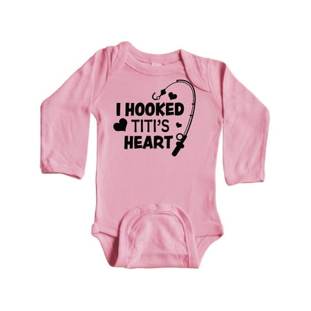 Inktastic I Hooked Titi s Heart with Fishing Rod Gift Baby Boy or Baby Girl Long Sleeve Bodysuit
Inktastic I Hooked Titi s Heart with Fishing Rod Gift Baby Boy or Baby Girl Long Sleeve Bodysuit