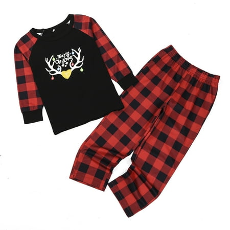 Huakaishijie Family Parent-child Pajamas Cartoon Antlers Print Tops + Plaid Trousers Home Clothes Set
Huakaishijie Family Parent-child Pajamas Cartoon Antlers Print Tops + Plaid Trousers Home Clothes Set