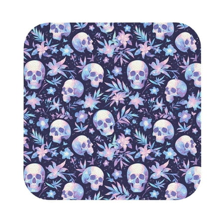 Salouo Skull flower white blue Print Round Coaster Drink Coasters Leather Bar Beer Beverage Coasters for Drinks Set of 4 for Tabletop Protection Coffee Table Decor
Salouo Skull flower white blue Print Round Coaster Drink Coasters Leather Bar Beer Beverage Coasters for Drinks Set of 4 for Tabletop Protection Coffee Table Decor