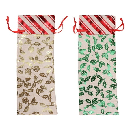 NUOLUX 2pcs Christmas Leaf Printing Embossed Champagne Wine Bag Bottle Decoration Cover
NUOLUX 2pcs Christmas Leaf Printing Embossed Champagne Wine Bag Bottle Decoration Cover