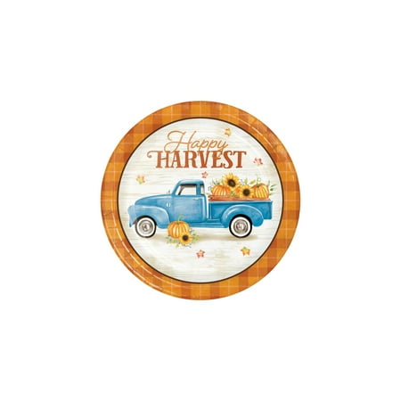 Harvest Truck 9 Dia. Dinner Plate Pack of 8