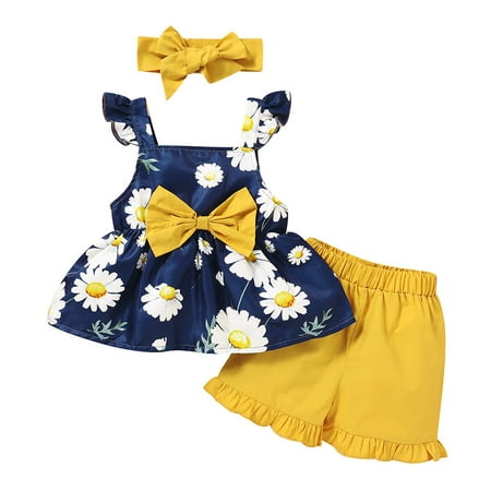 Rovga Girls Print Outfits Sunflower Suspender Toddler Tops + Shorts Baby Sleeveless Girls Outfits Set Baby Cute Beautiful Clothing
Rovga Girls Print Outfits Sunflower Suspender Toddler Tops + Shorts Baby Sleeveless Girls Outfits Set Baby Cute Beautiful Clothing