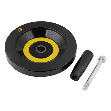 Agatige 1 Pcs Black Lathe Milling Machine Rear Ripple Hand Wheel With Revolving Handle Milling Handle Hand Wheel Revolving Handle Hand Wheel