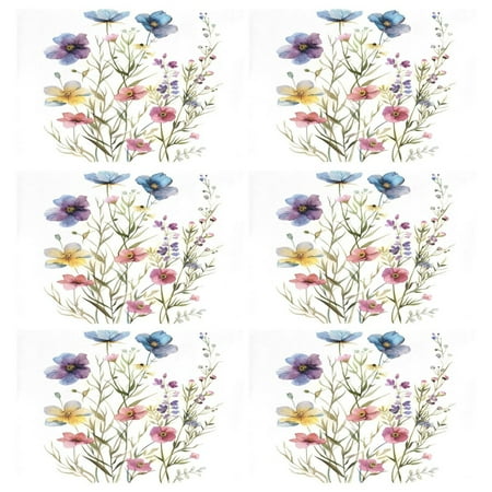 Ryvnso Placemats Set of 6 Watercolor Art Wildflower Dining Mats Heat-Resistant Non-Slip Washable Table Mat
Ryvnso Placemats Set of 6 Watercolor Art Wildflower Dining Mats Heat-Resistant Non-Slip Washable Table Mat
