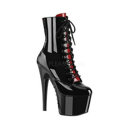 Women s Pleaser Adore 1020FH Two Tone Lace Up Front Ankle Boot