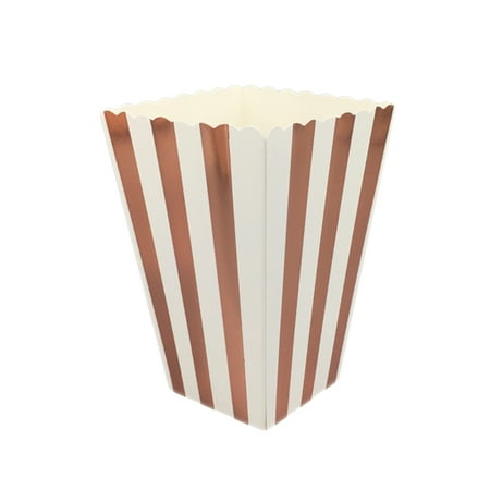 12pcs Vertical Stripe Popcorn Boxes Holder Popcorn Snack Container Party Supplies Rose Gold
12pcs Vertical Stripe Popcorn Boxes Holder Popcorn Snack Container Party Supplies Rose Gold