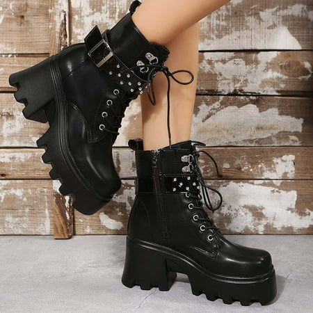Njoeus Wedge Boots For Women Womens Booties And Ankle Boots Low Heel Wide Width Women S Winter Punk Platform Boots Round-Toe Metal Buckle Side Zip Wedges Mid Calf Boots
Njoeus Wedge Boots For Women Womens Booties And Ankle Boots Low Heel Wide Width Women S Winter Punk Platform Boots Round-Toe Metal Buckle Side Zip Wedges Mid Calf Boots