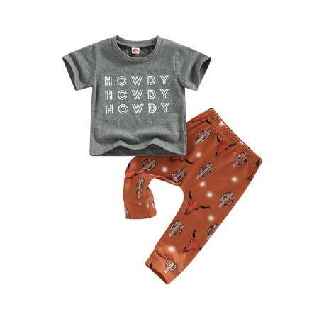 jaweiwi Toddler Boys Summer Outfit Set Letter Print Short Sleeve T-shirt and Stretchy Cow s Head Print Casual Pants Set Size 0 6 12 18 24 M
jaweiwi Toddler Boys Summer Outfit Set Letter Print Short Sleeve T-shirt and Stretchy Cow s Head Print Casual Pants Set Size 0 6 12 18 24 M