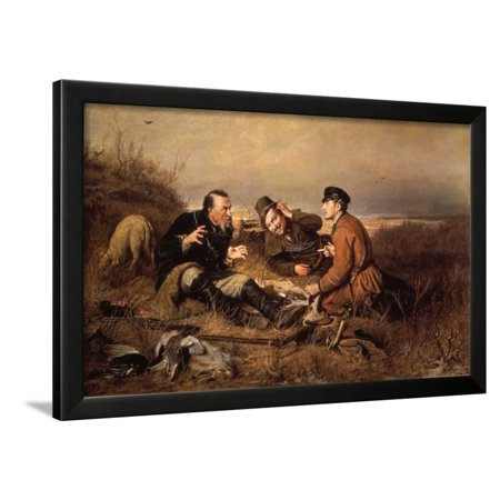 Hunters, 1871 Framed Print Wall Art By Vasily Perov