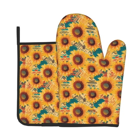 Bingfone Beautiful Bohemian Sunflower Print Oven Mitts Pot Holders Set 2 PCS for Kitchen for Cooking Grilling Baking BBQ Pot Holders Cook Essentials
Bingfone Beautiful Bohemian Sunflower Print Oven Mitts Pot Holders Set 2 PCS for Kitchen for Cooking Grilling Baking BBQ Pot Holders Cook Essentials