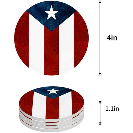 ZHANZZK Puerto Rico Flag Set of 8 Round Coaster for Drinks Absorbent Ceramic Stone Coasters Cup Mat with Cork Base for Home Kitchen Room Coffee Table Bar Decor
ZHANZZK Puerto Rico Flag Set of 8 Round Coaster for Drinks Absorbent Ceramic Stone Coasters Cup Mat with Cork Base for Home Kitchen Room Coffee Table Bar Decor