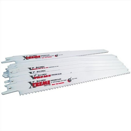 Disston 6487-10T Blu-Mol 9 In. 6 Tpi Wood Cutting Xtreme Bi-Metal Demolition Reciprocating Saw Blade- 10 Pack
Disston 6487-10T Blu-Mol 9 In. 6 Tpi Wood Cutting Xtreme Bi-Metal Demolition Reciprocating Saw Blade- 10 Pack