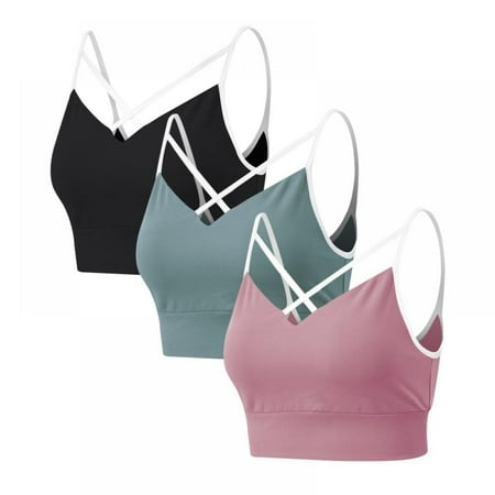 3pcs Sports Bra for Women Padded Medium Support Criss Cross Strappy Bras Seamless High Impact Yoga Exercise Athletic Bras
3pcs Sports Bra for Women Padded Medium Support Criss Cross Strappy Bras Seamless High Impact Yoga Exercise Athletic Bras