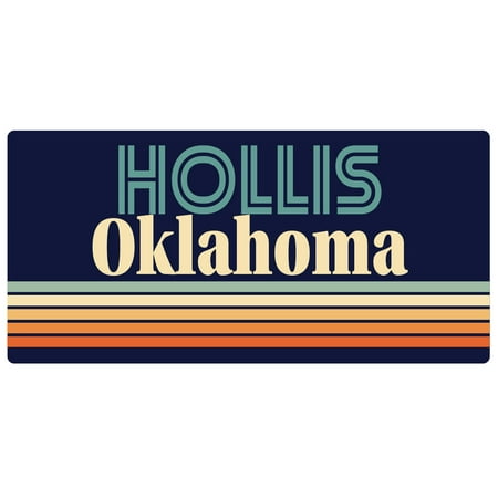 Hollis Oklahoma 5 x 2.5-Inch Fridge Magnet Retro Design