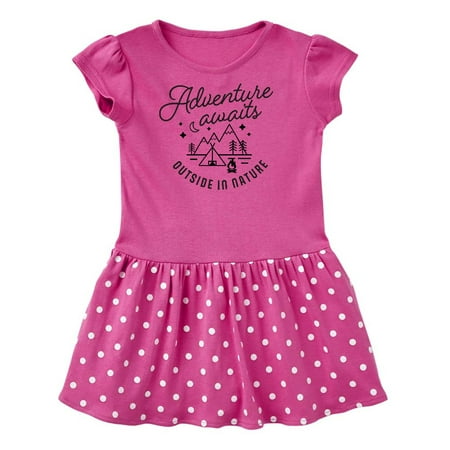 Inktastic Adventure Awaits Outside in Nature with Tent and Mountains Gift Toddler Girl Dress
Inktastic Adventure Awaits Outside in Nature with Tent and Mountains Gift Toddler Girl Dress