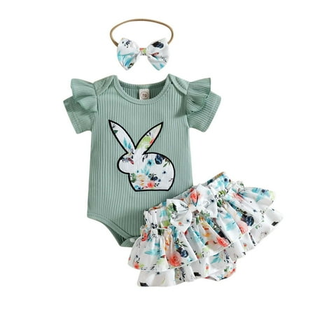 Baby Girls Clothing Sets Easter Day Cartoon Rabbit Printed Short Sleeve Romper Bodysuit Shorts Headbands Outfits Dailywears Comfortable Loose Fittness Sets
Baby Girls Clothing Sets Easter Day Cartoon Rabbit Printed Short Sleeve Romper Bodysuit Shorts Headbands Outfits Dailywears Comfortable Loose Fittness Sets