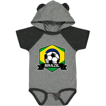 Inktastic Soccer Brazil Flag Banner Gift Baby Boy or Baby Girl Bodysuit