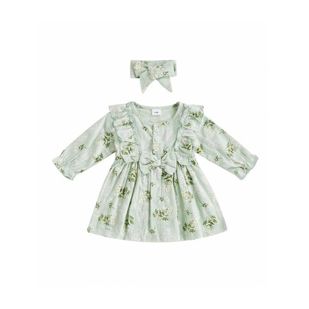 Bagilaanoe Newborn Baby Girl Dress Floral Print Long Sleeve A-line Dresses + Headband 3M 6M 9M 12M 18M 24M Infant Casual Swing Sundress
Bagilaanoe Newborn Baby Girl Dress Floral Print Long Sleeve A-line Dresses + Headband 3M 6M 9M 12M 18M 24M Infant Casual Swing Sundress