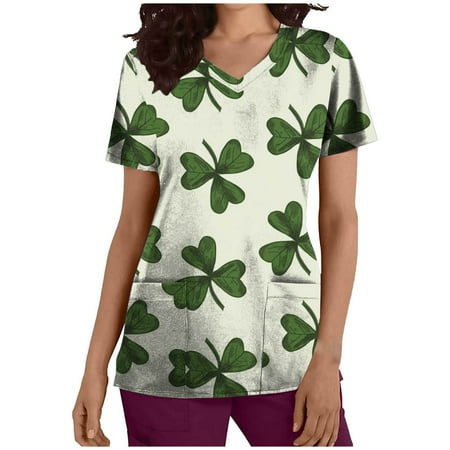 St Patricks Day Scrubs_ Tops Women Nurse Working Uniforms Print V Neck Short Sleeve Medical Workwear Shirts Gray14 XL
St Patricks Day Scrubs_ Tops Women Nurse Working Uniforms Print V Neck Short Sleeve Medical Workwear Shirts Gray14 XL