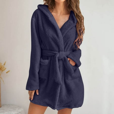 Beechoice Womens Plush Fleece Robe Long Warm Bathrobe with Shawl Collar/Two Pockets
Beechoice Womens Plush Fleece Robe Long Warm Bathrobe with Shawl Collar/Two Pockets