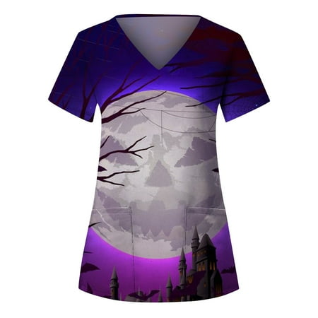 Women Scrubs Top Nurses Clothing Working Uniform Top Care Workwear Fashion Fashion Tops Shirt K Printed V-Neck Shirt Short Sleeve Top Work Shirt
Women Scrubs Top Nurses Clothing Working Uniform Top Care Workwear Fashion Fashion Tops Shirt K Printed V-Neck Shirt Short Sleeve Top Work Shirt
