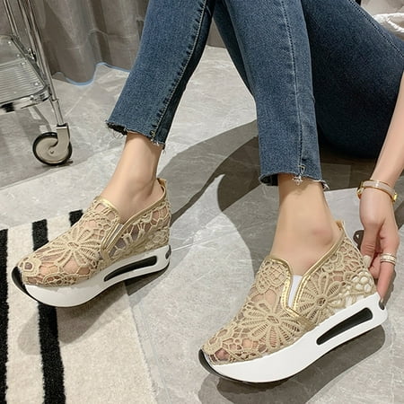 Aayomet Flat Shoes for Women Comfortable Casual Women Hollow Platform Casual Shoes Solid Color Breathable Wedge Espadrilles Khaki 7.5
Aayomet Flat Shoes for Women Comfortable Casual Women Hollow Platform Casual Shoes Solid Color Breathable Wedge Espadrilles Khaki 7.5