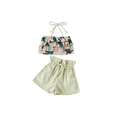 ZIYIXIN Kids Toddler Baby Girl Spring Summer Outfits Sleeveless Halter Strap Pleated Tops Short Pants 2pcs Clothes Beige 4-5 Years
ZIYIXIN Kids Toddler Baby Girl Spring Summer Outfits Sleeveless Halter Strap Pleated Tops Short Pants 2pcs Clothes Beige 4-5 Years