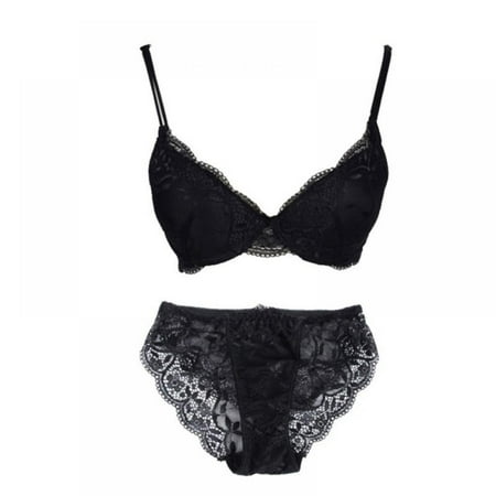 Women s Bra and Panty Set Floral Lace Two Piece Bralette Lingerie Set