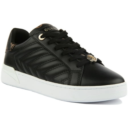 Guess Racheel Women s Lace Up Leather Sneakers In Black Size 6.5