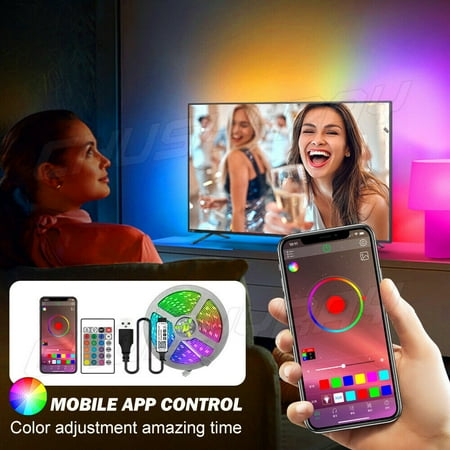 16.4ft LED Strip 5050 RGB Light Color Changing Cabinet TV USB Power w/Controller
16.4ft LED Strip 5050 RGB Light Color Changing Cabinet TV USB Power w/Controller