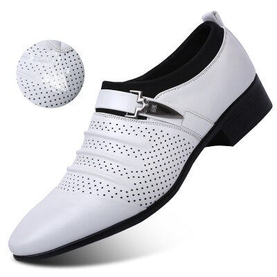 2022 Summer Black Brown White Men Leather Shoes Mens Pointed Toe Dress Shoes High Quality Formal Slip On Hollow Out Sandals Man
2022 Summer Black Brown White Men Leather Shoes Mens Pointed Toe Dress Shoes High Quality Formal Slip On Hollow Out Sandals Man