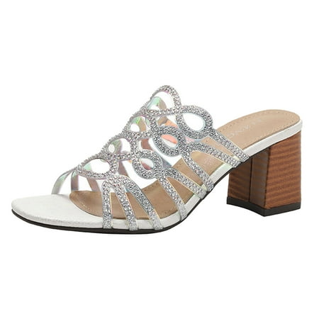Women Sandals Summer New Pattern Rhinestone Decoration Fashion Shiny Square Heel Thick Heel Comfortable Non Slip Large Size Shoes Womens Summer Sandals Size 8 Coral Sandals for Women 2 in Heel
Women Sandals Summer New Pattern Rhinestone Decoration Fashion Shiny Square Heel Thick Heel Comfortable Non Slip Large Size Shoes Womens Summer Sandals Size 8 Coral Sandals for Women 2 in Heel